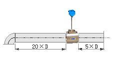 高溫渦街流量計(jì)直管段安裝要求示意圖三