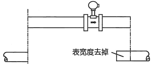 分體式壓縮空氣流量計焊接法蘭安裝示意圖一